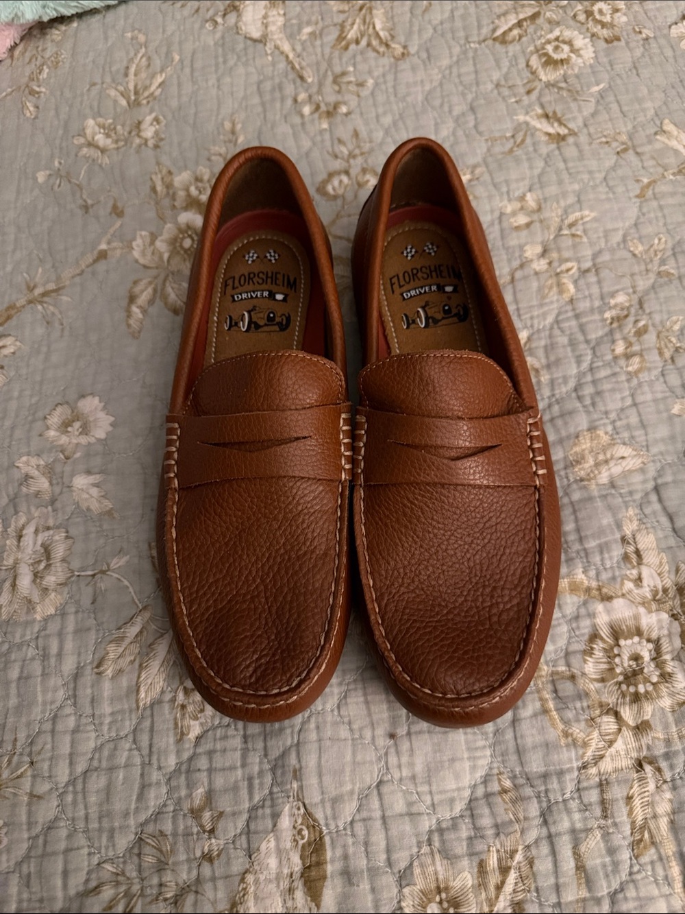 Florsheim Men’s Brown Driver  Leather Penny Loafers - NWOT - 8